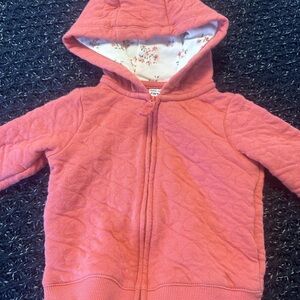 Carter’s 3M Pink Quilted Hoodie w/ Floral Lining
